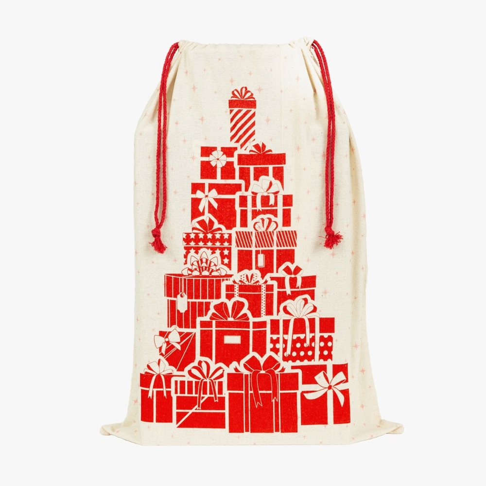 NWT COTTON CANVAS DRAWSTRING REUSABLE GIFT SACK